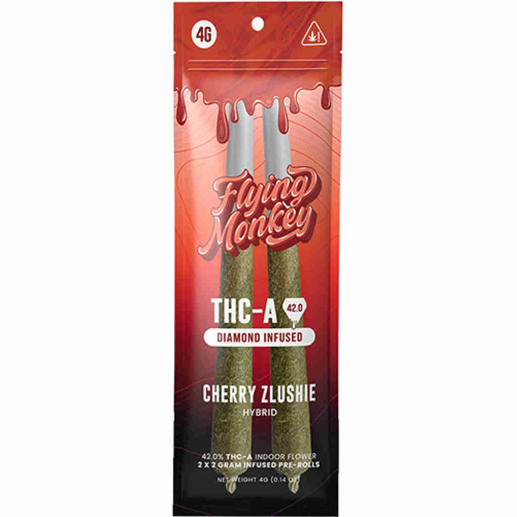 Flying Monkey THCa Diamond Infused Pre-Rolls 4g Cherry Zlushie