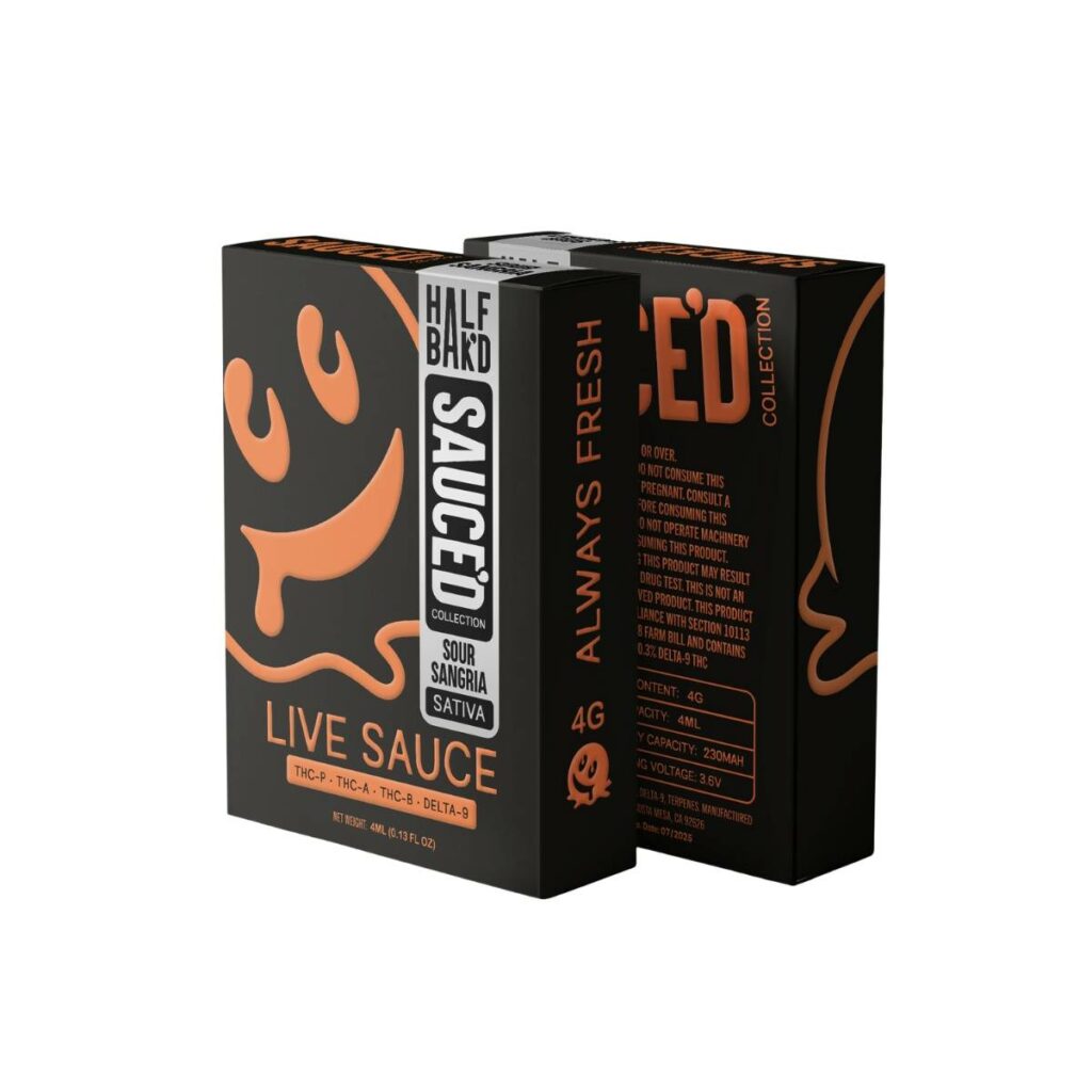 half bakd sauced collection disposables 4g sour sangria
