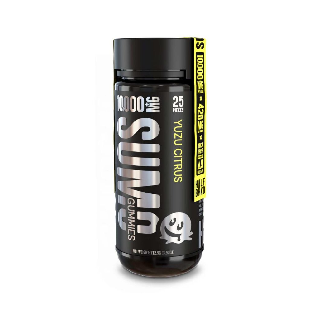 half bakd sumo gummies 10000mg 25pcs yuzu citrus