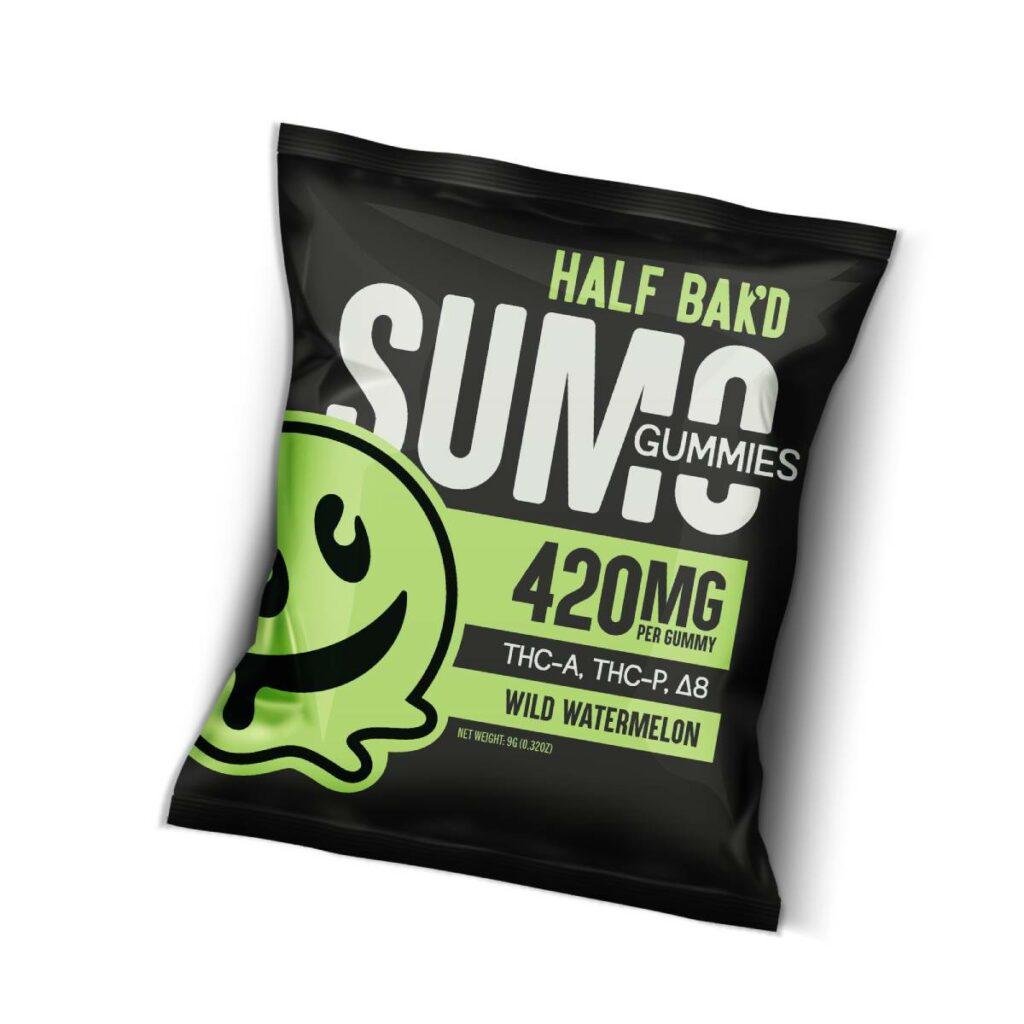 half bakd sumo gummies 420mg 2pcs wild watermelon