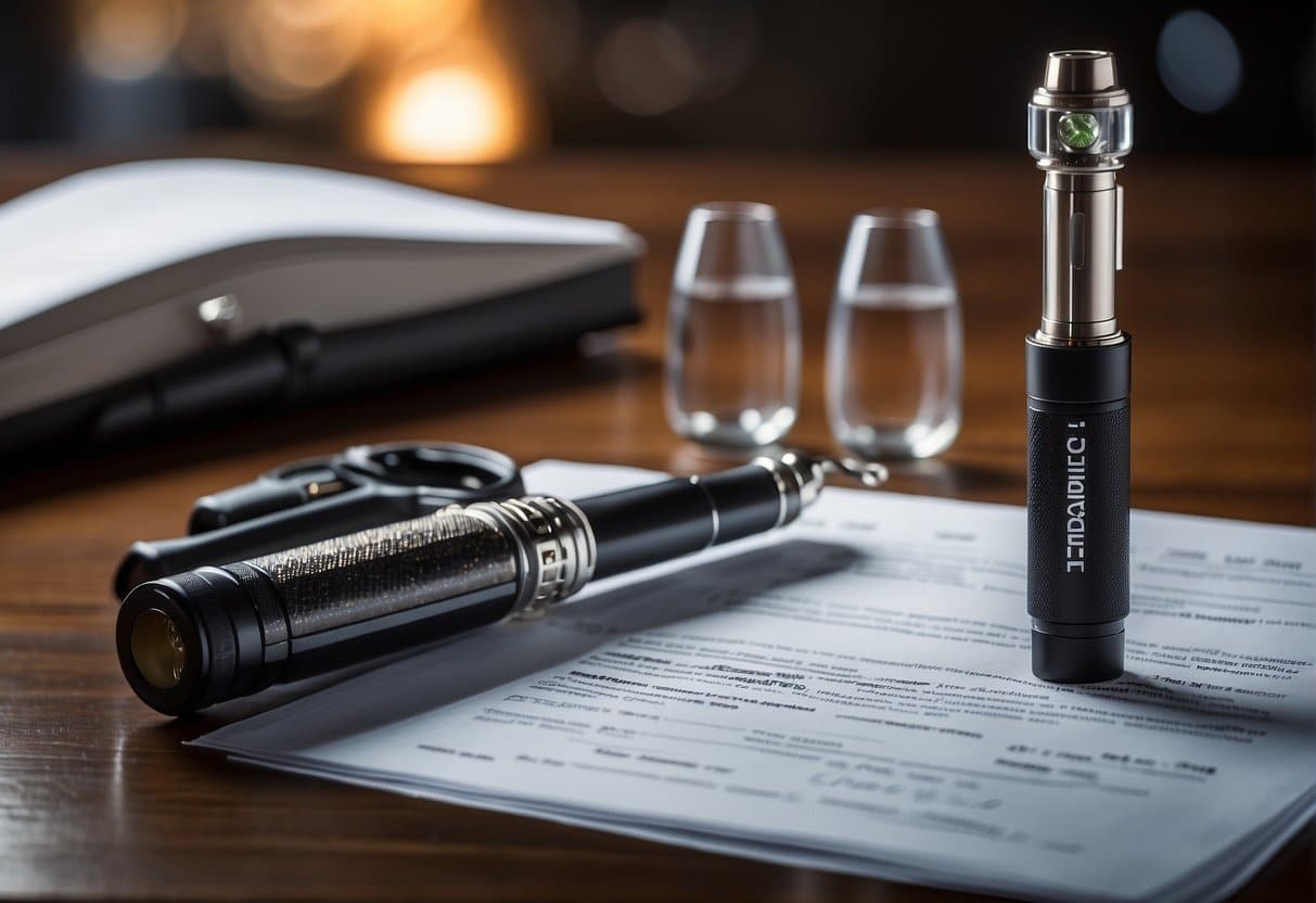 a table with tools to vape thca diamonds