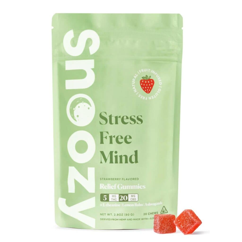 Snoozy Vegan THC Gummies 20pc Strawberry Relief