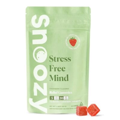 snoozy vegan thc gummies strawberry relief