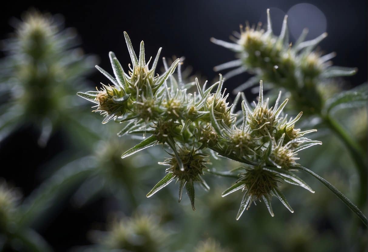 THCa binds to cannabinoid receptors, triggering biological effects. Show a receptor molecule receiving and responding to THCa