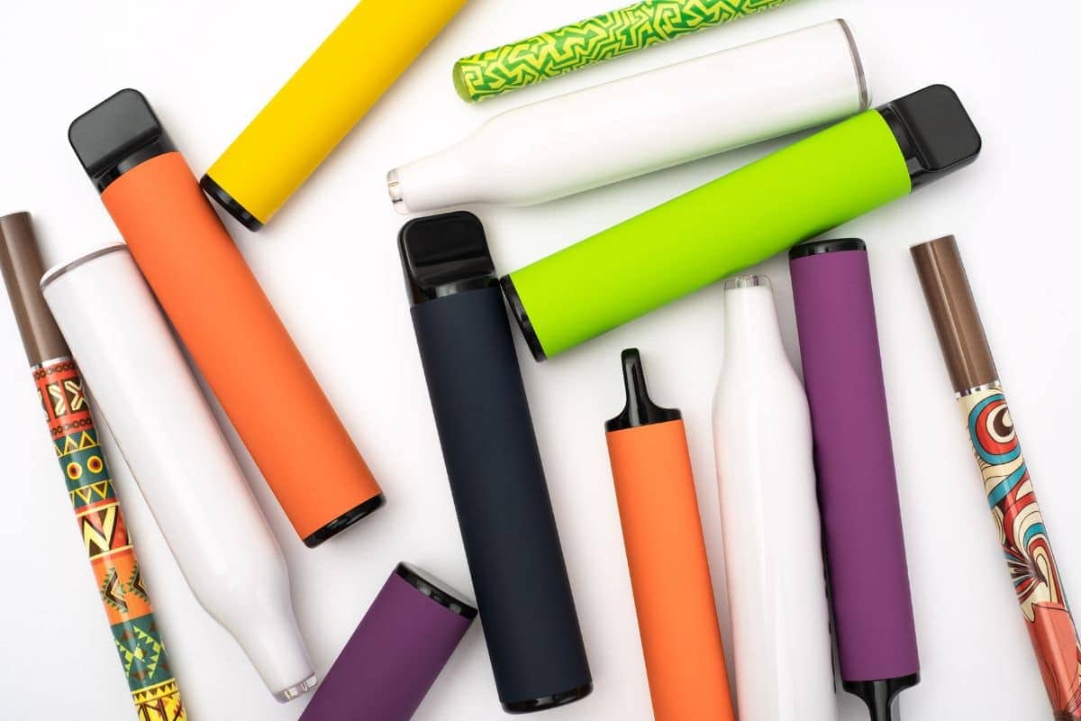 A collection of vapes kept together having no diacetyl.