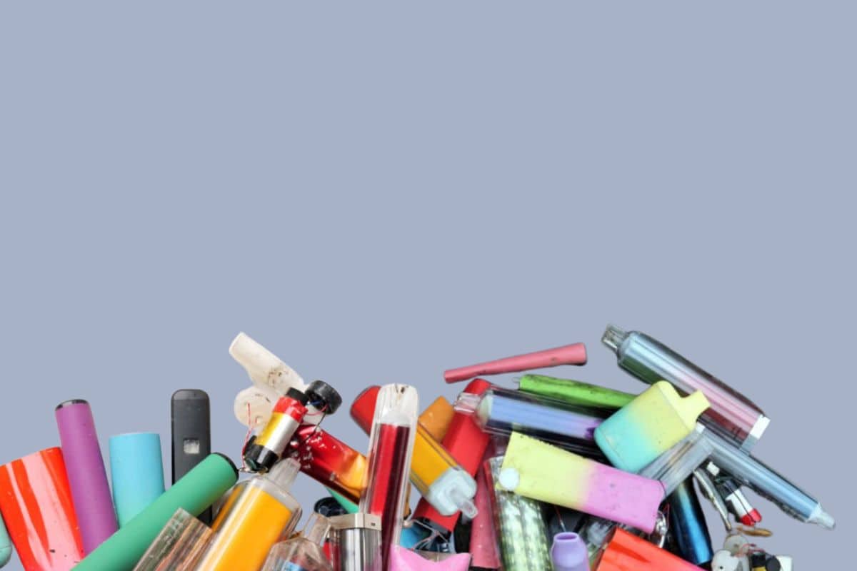 A huge collection of vape's waste harmful for the environment if not disposed properly.