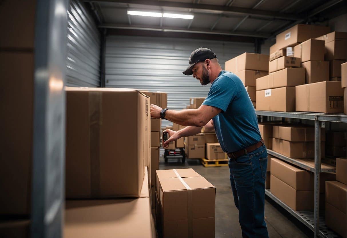A man handing vape products for shipping