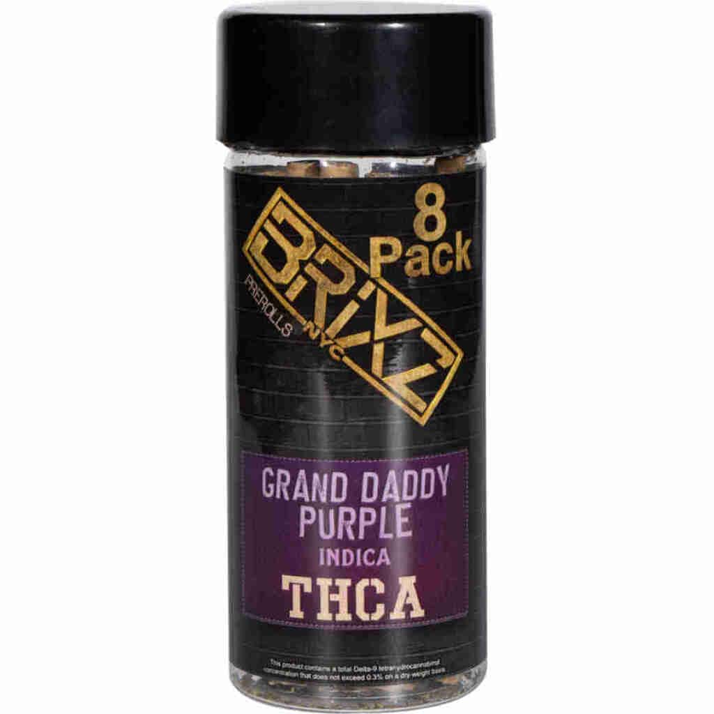 BRIXZ THCa 8-Pack Pre-Rolls 6g Grandaddy Purple - Indica
