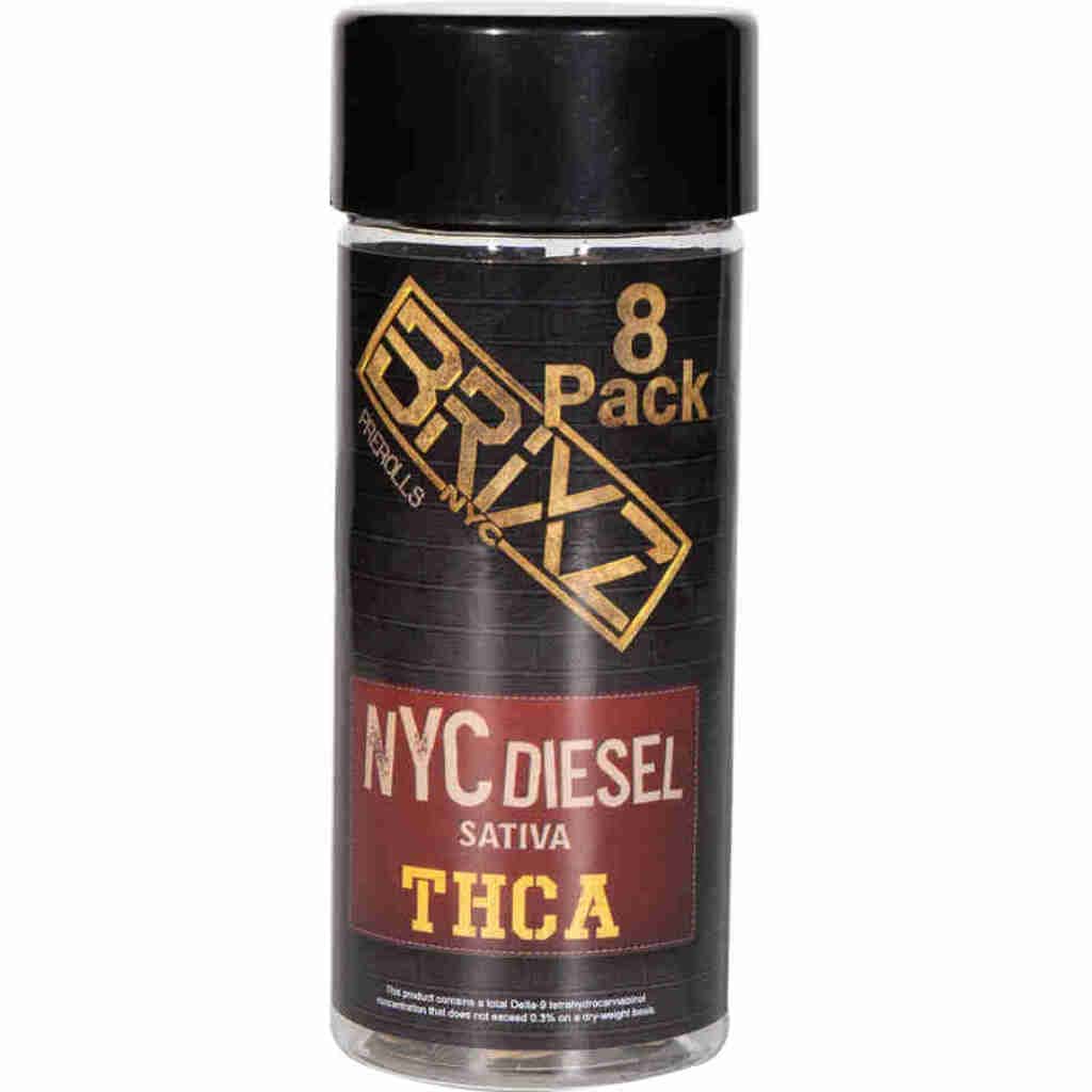BRIXZ THCa 8-Pack Pre-Rolls 6g NYC Diesel