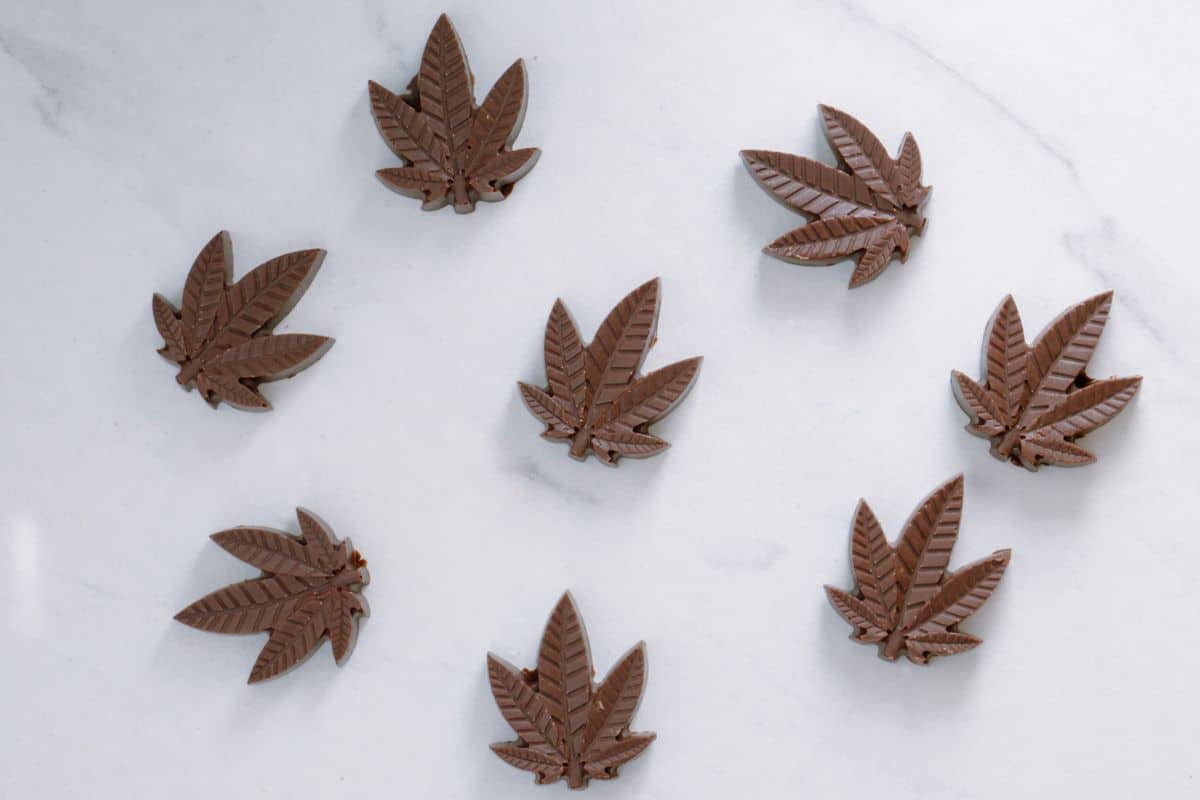 Cannabis Edibles on a white table
