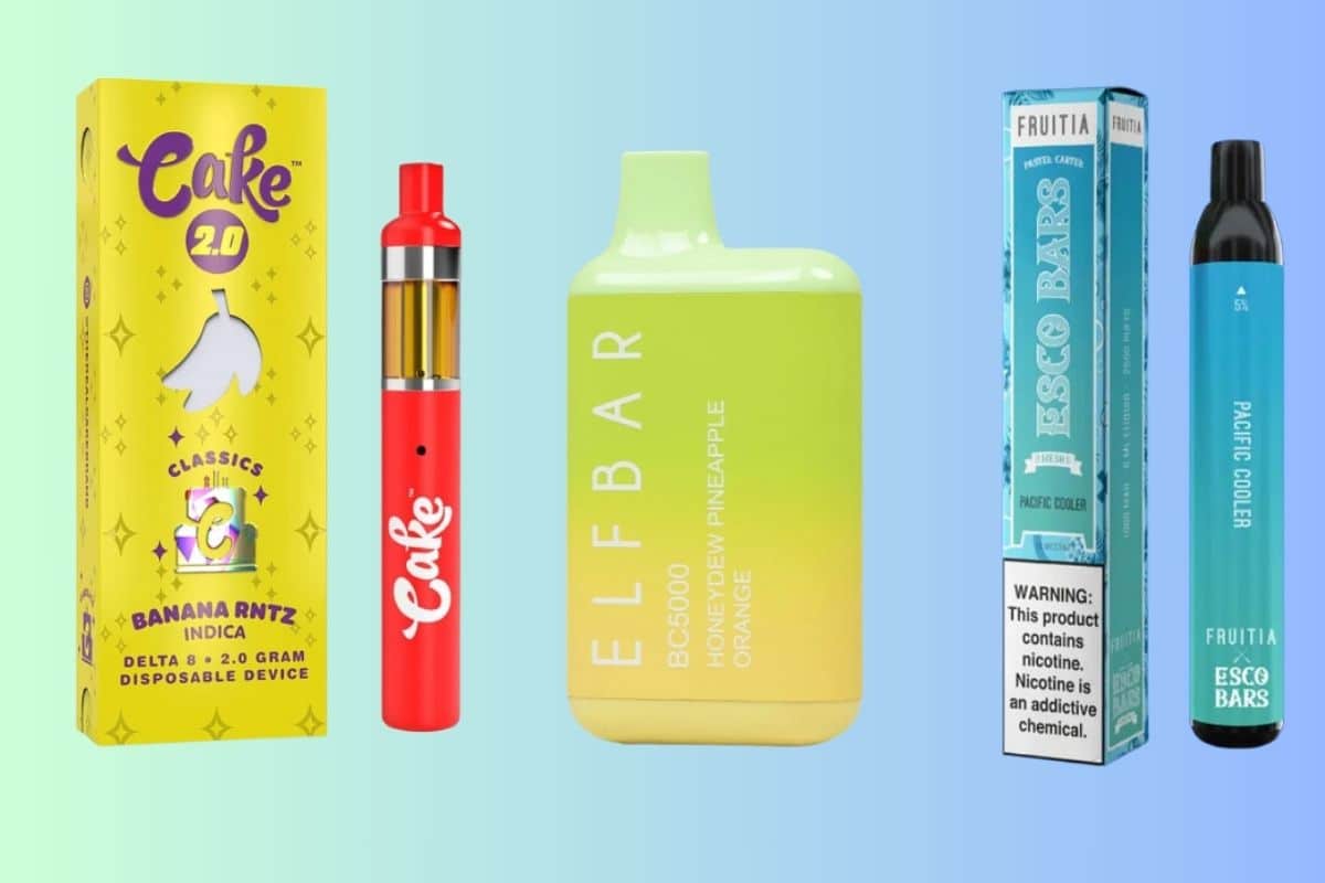 Different types of vapes shown in the picture.