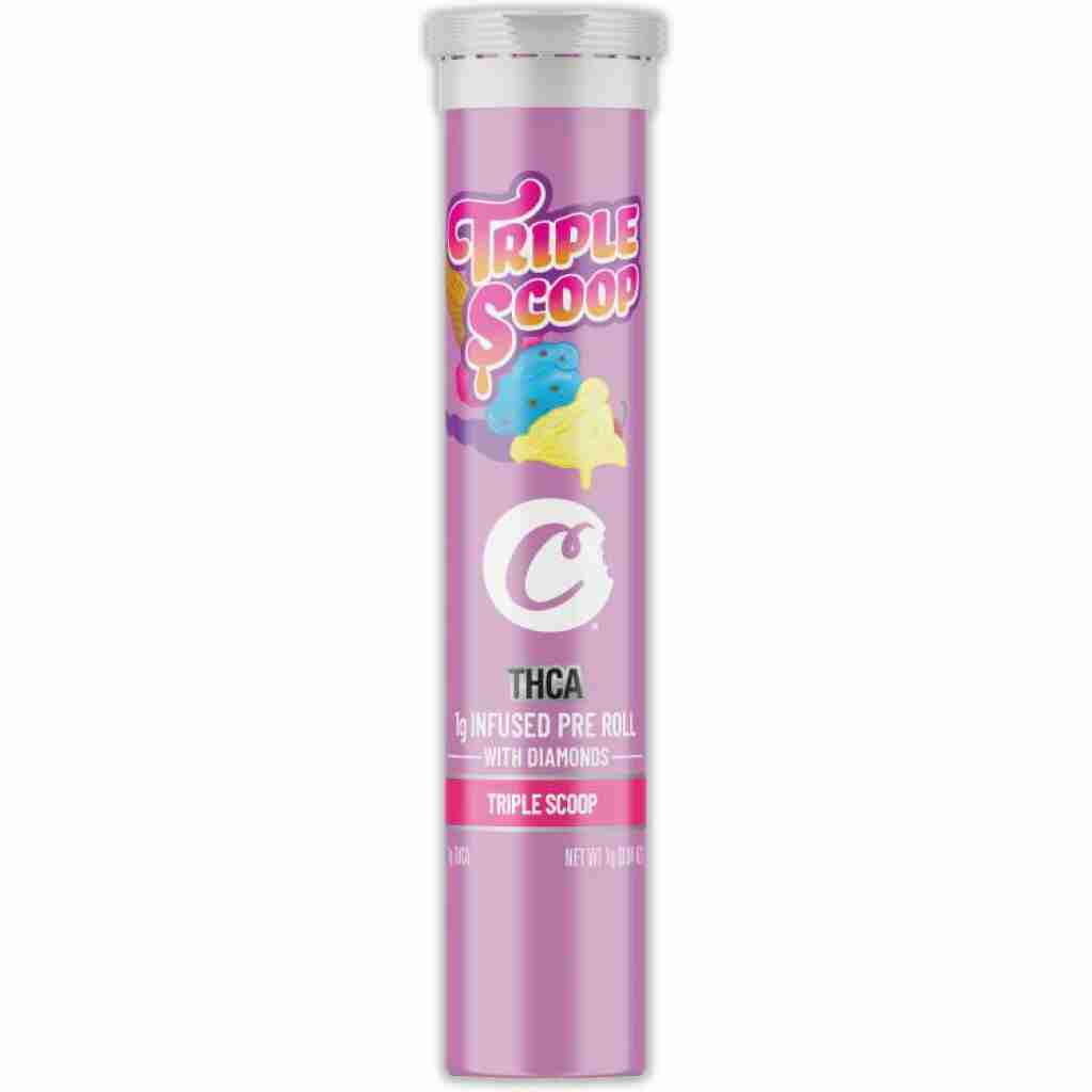 cookies premium thca diamond infused prerolls triple scoop