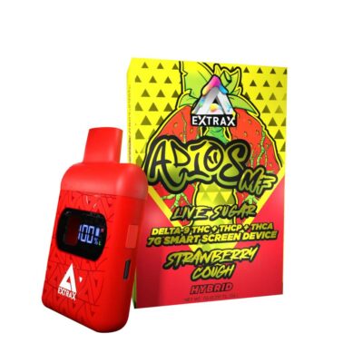 delta extrax adios mf live sugar blend disposables 7g strawberry cough