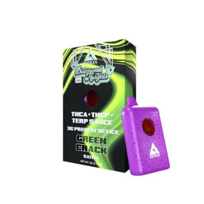 delta extrax diamond heights terp sauce disposables 3g green crack