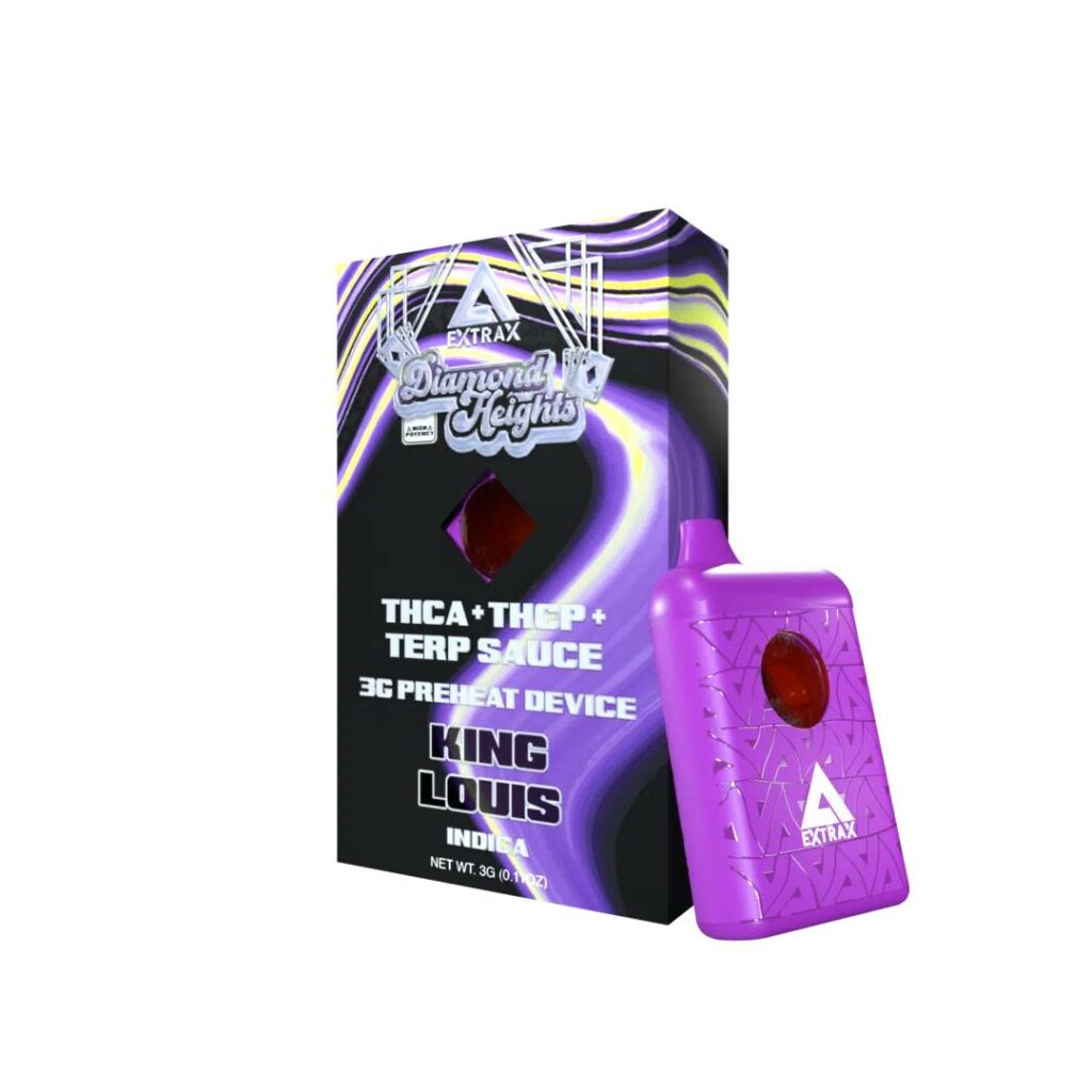 Delta Extrax Diamond Heights Terp Sauce THCa Disposables 3g King Louis