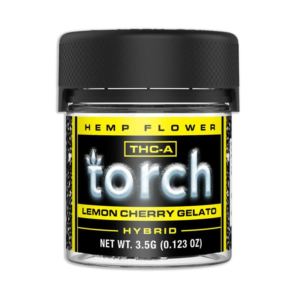 torch powdered doughnuts thca flower 3.5g lemon cherry gelato