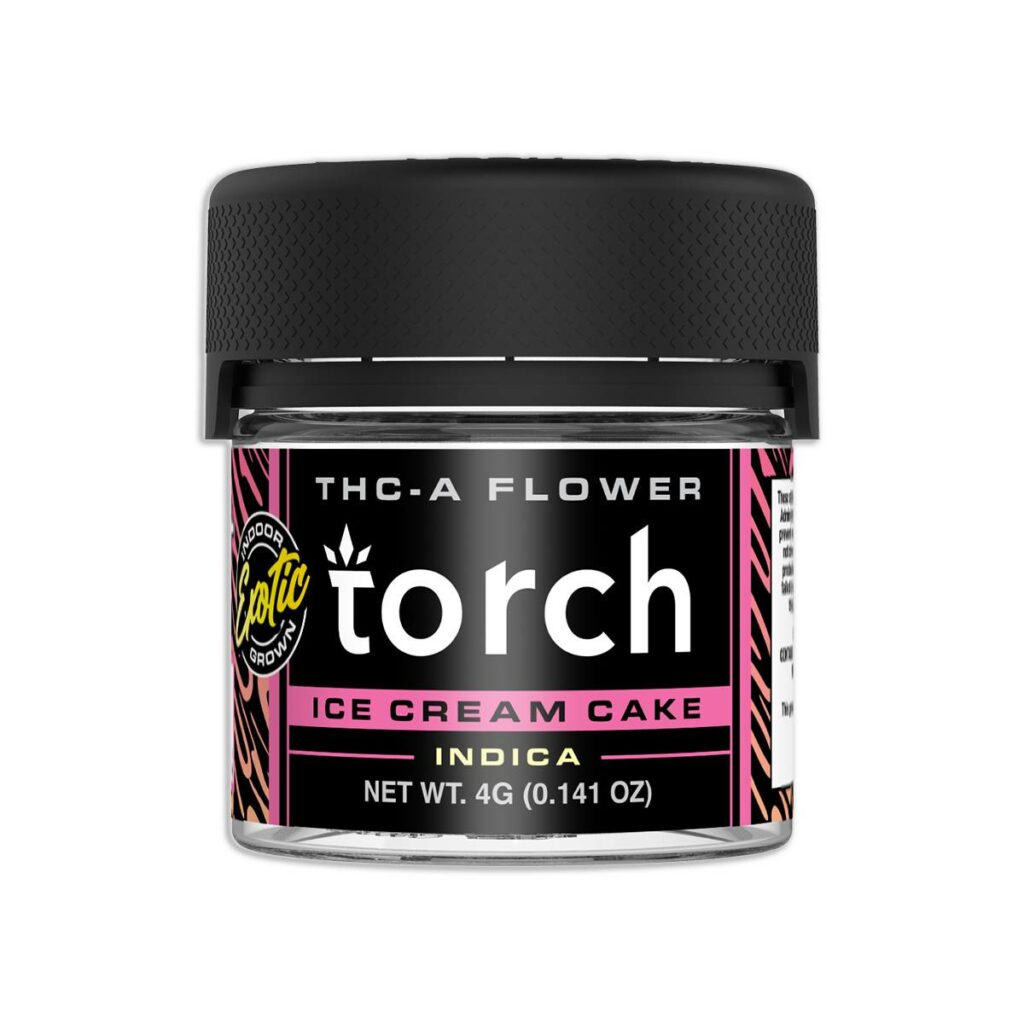 torch premium thca flower jar 4g ice cream cake.