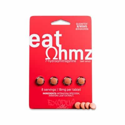 exodus eat ohmz 7 hydroxymitragynine tablets 4pc front