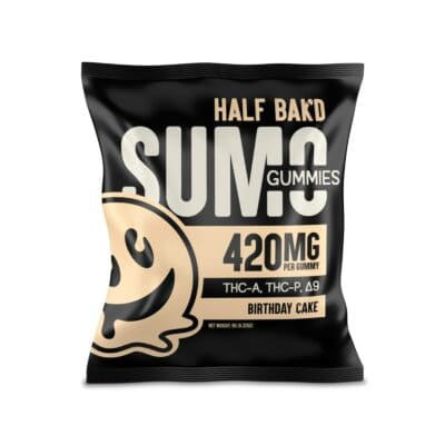 half bakd sumo gummies 420mg 2pcs birthday cake
