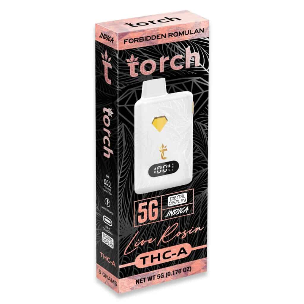 torch thca live rosin screen disposable 5g forbidden romulan