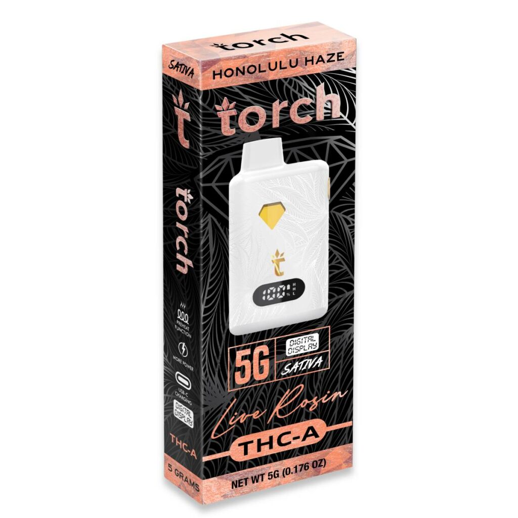 torch thca live rosin screen disposable 5g honolulu haze