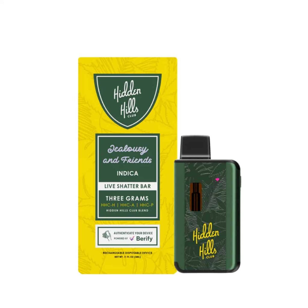 hidden hills hhc blend disposables 3g jealousy and friends