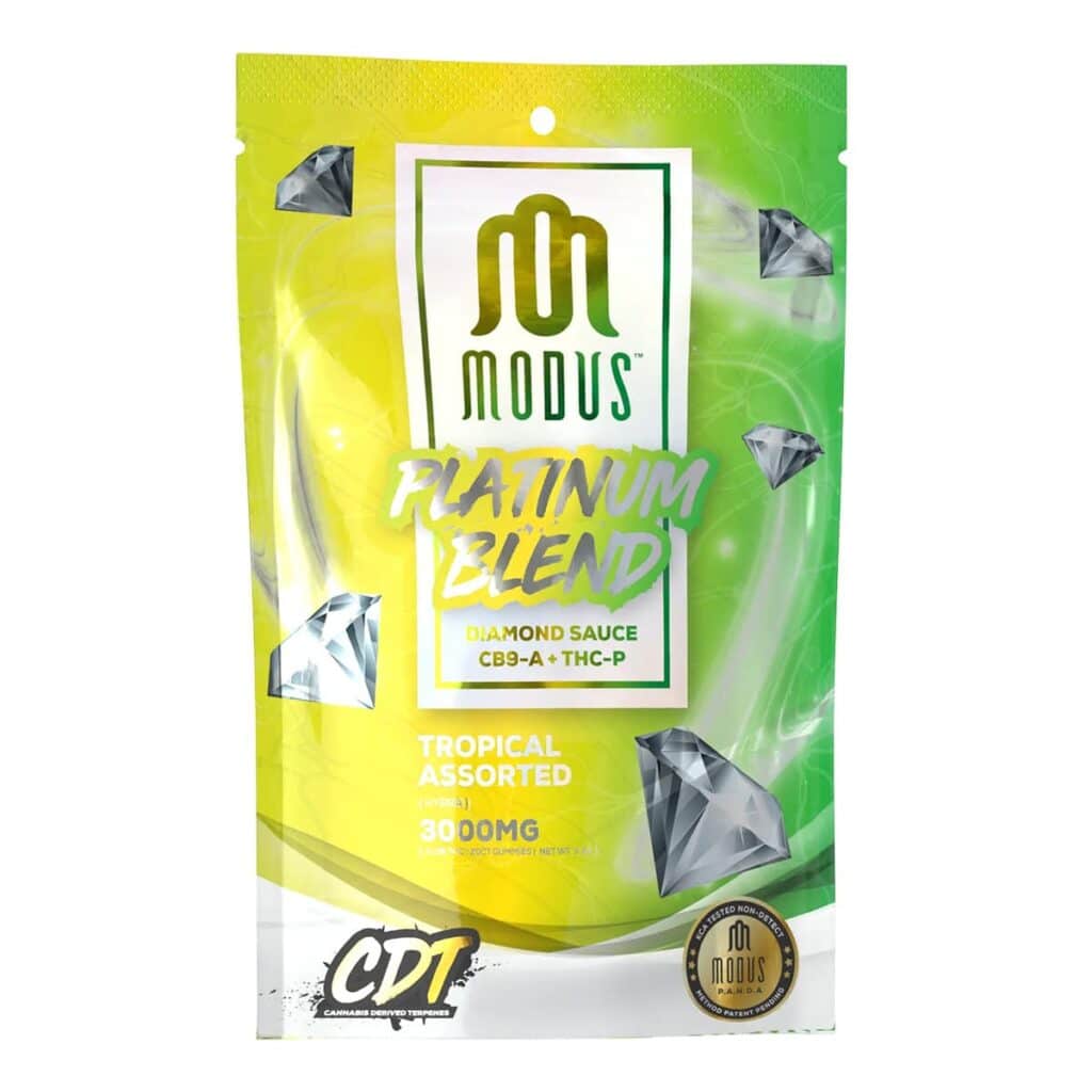 modus platinum blend gummies 3g Tropical Assorted