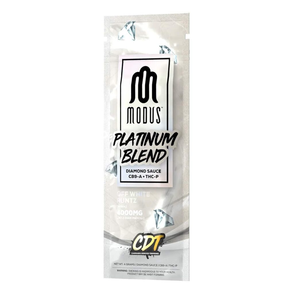 Modus Platinum Blend Diamond Sauce Prerolls 4g Off White Runtz