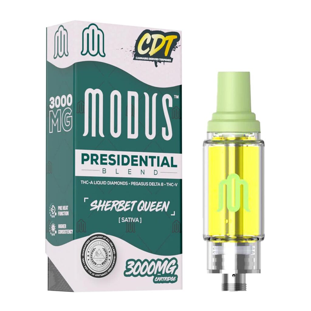 Modus Presidential Blend Liquid Diamonds Cartridges 3g Sherbet Queen