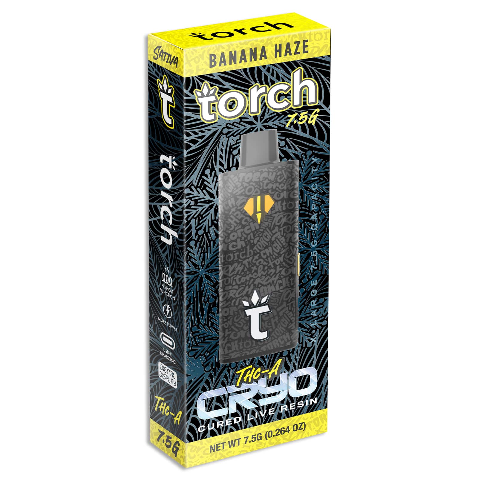 torch thca cryo cured live resin disposable 7g banana haze