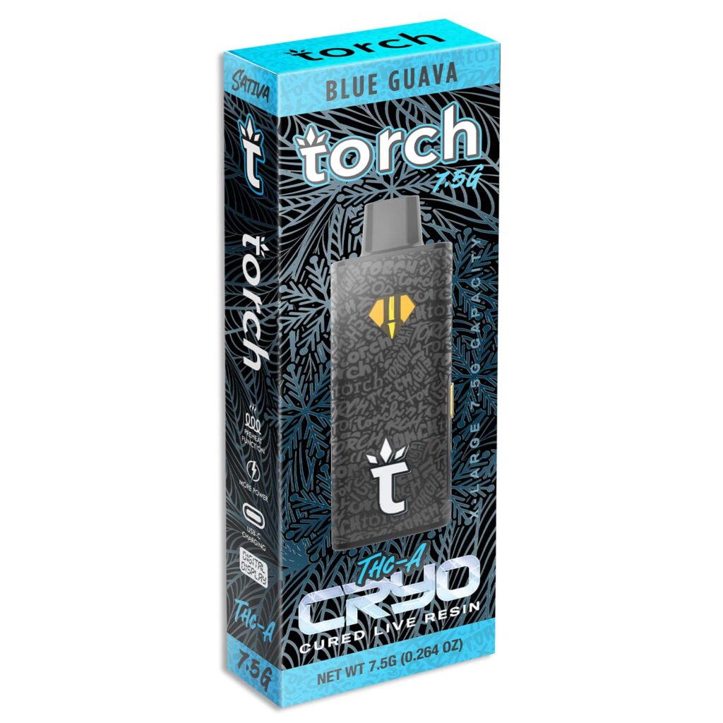 torch thca cryo cured live resin disposable 7g blue guava