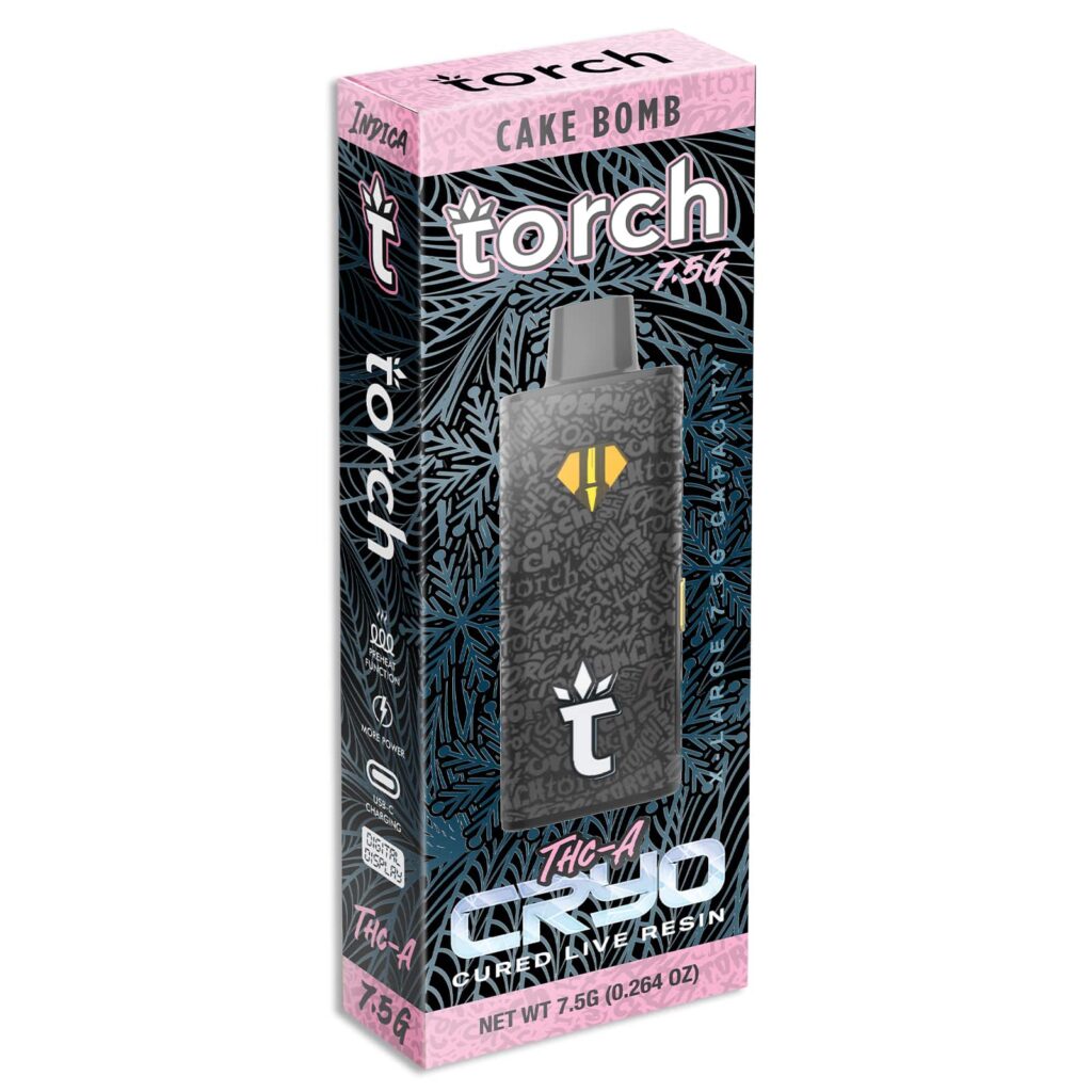 torch thca cryo cured live resin disposable 7g cake bomb