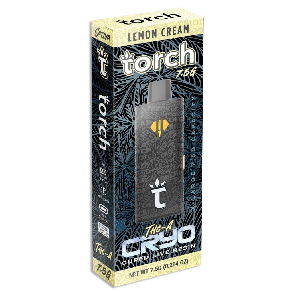 torch thca cryo cured live resin disposable 7g lemon cream