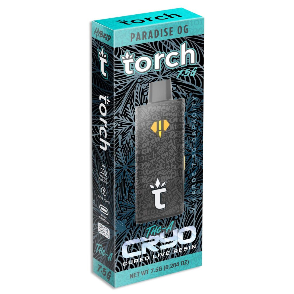 torch thca cryo cured live resin disposable 7g paradise og
