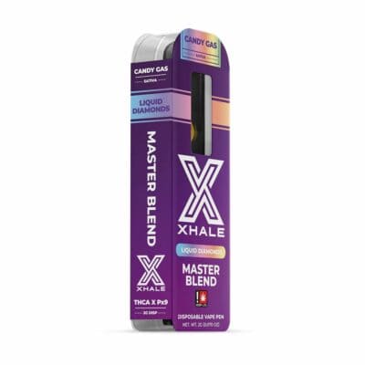 xhale master blend thca liquid diamonds disposable 2g candy gas