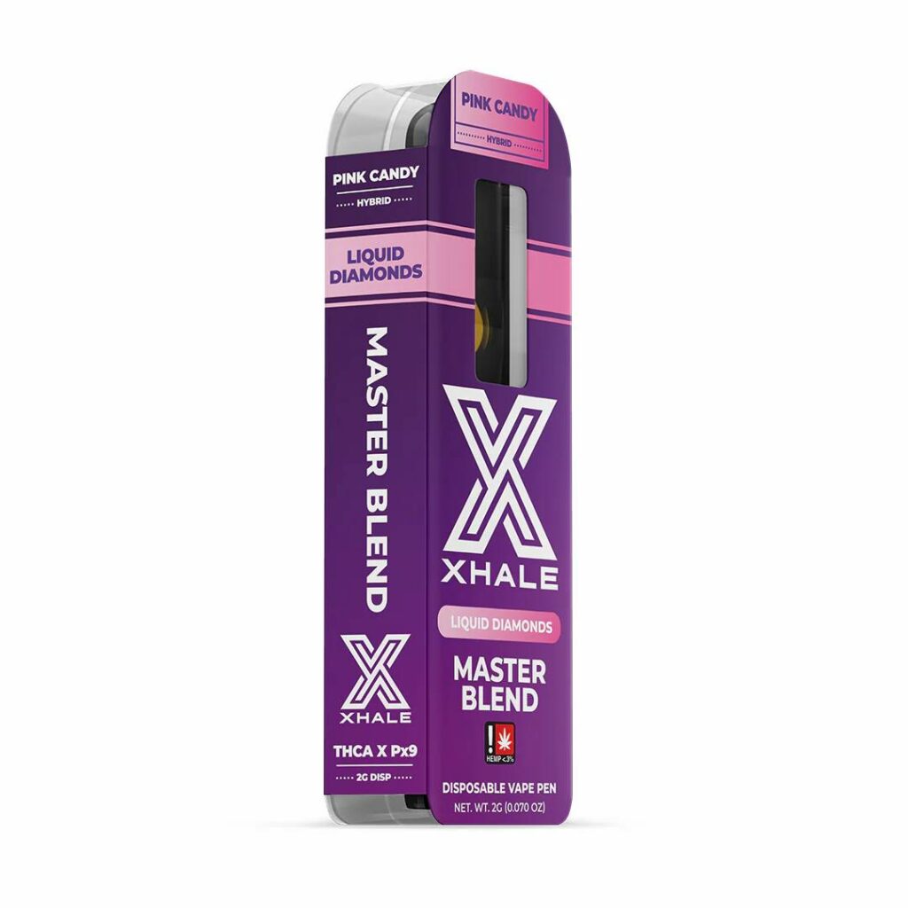 xhale master blend thca liquid diamonds disposable 2g pink candy