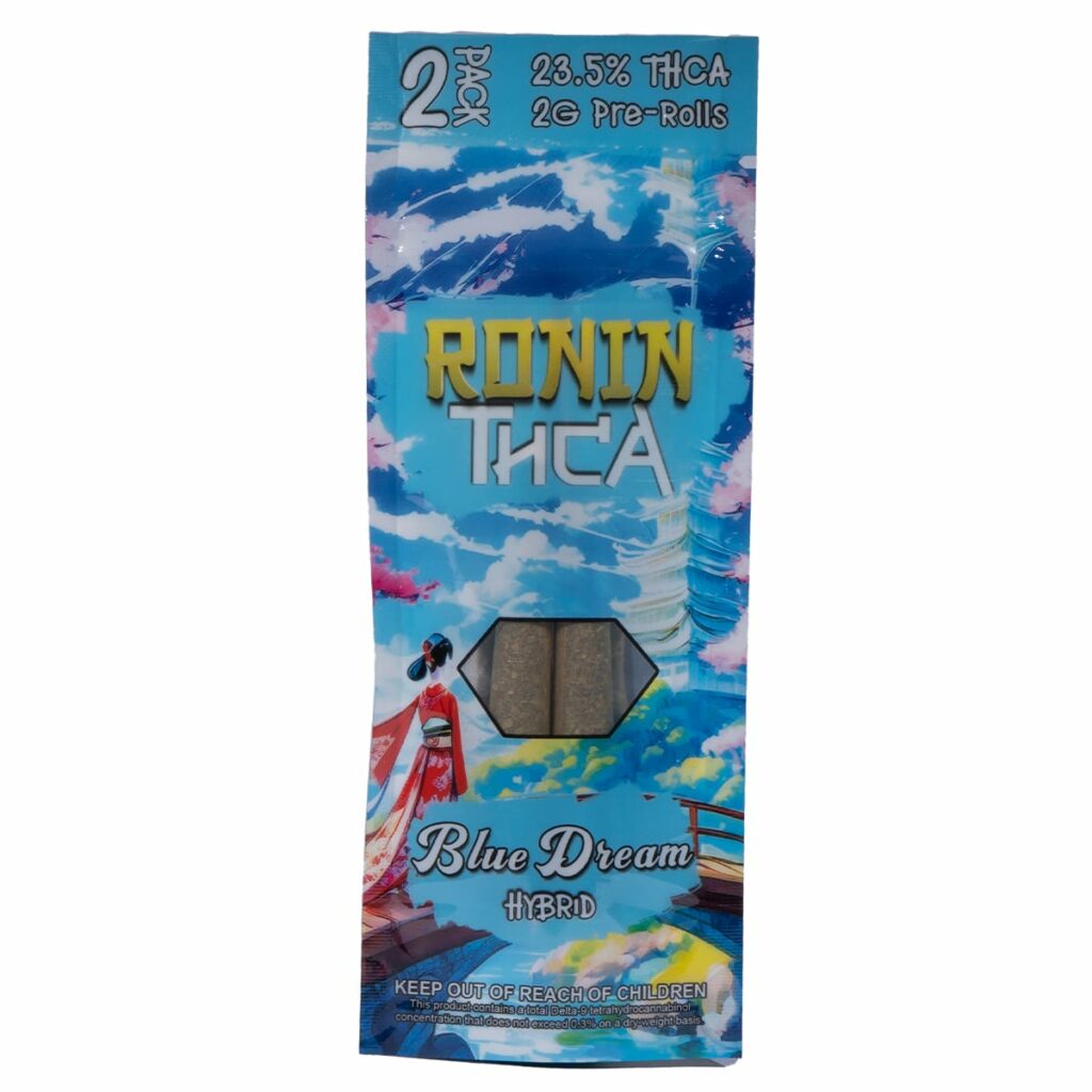 Ronin THCa Pre-Rolls 2 Pack 4 Grams Blue Dream