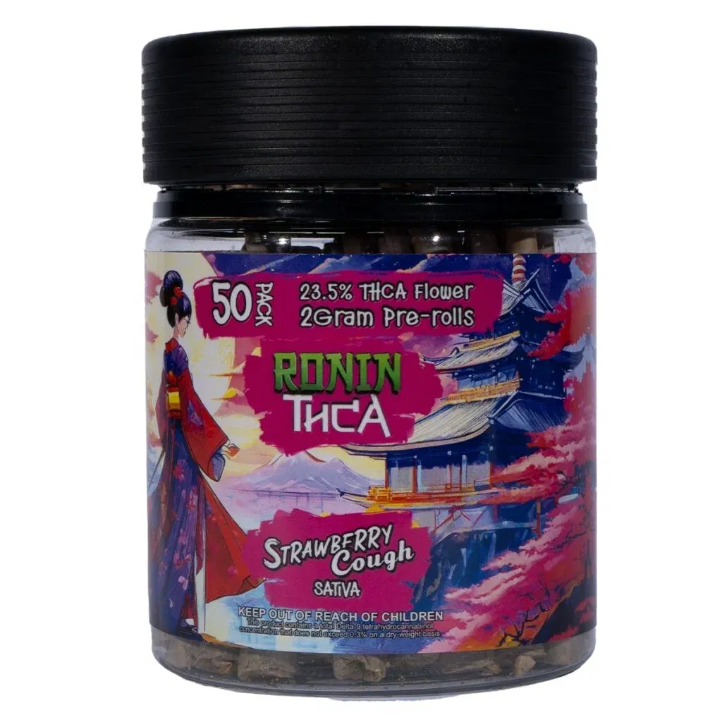 Ronin THCa Pre-Roll 100g 50pk Strawberry Cough