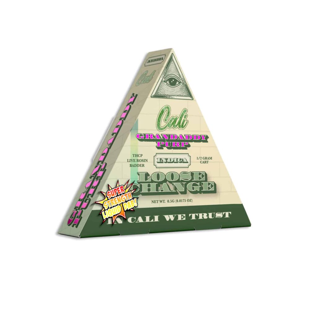 cali extrax loose change thcp cartridge 0.5g grandaddy purple