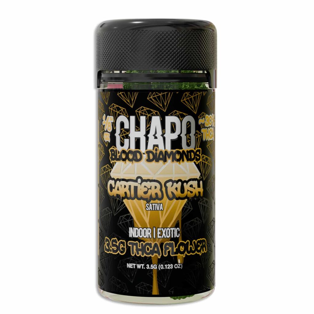Chapo Blood Diamonds THCa Indoor Exotic Flower 3.5g Cartier Kush