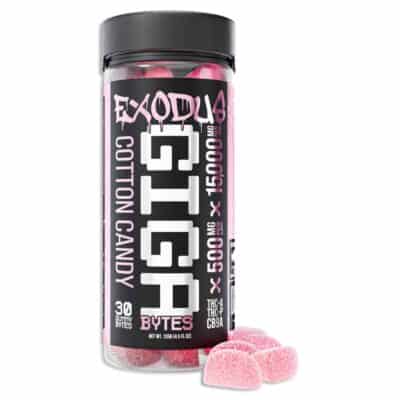 exodus giga bytes 15000mg gummies 30pc cotton candy
