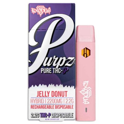 exodus purpz thcp disposable 2.2g jelly donut