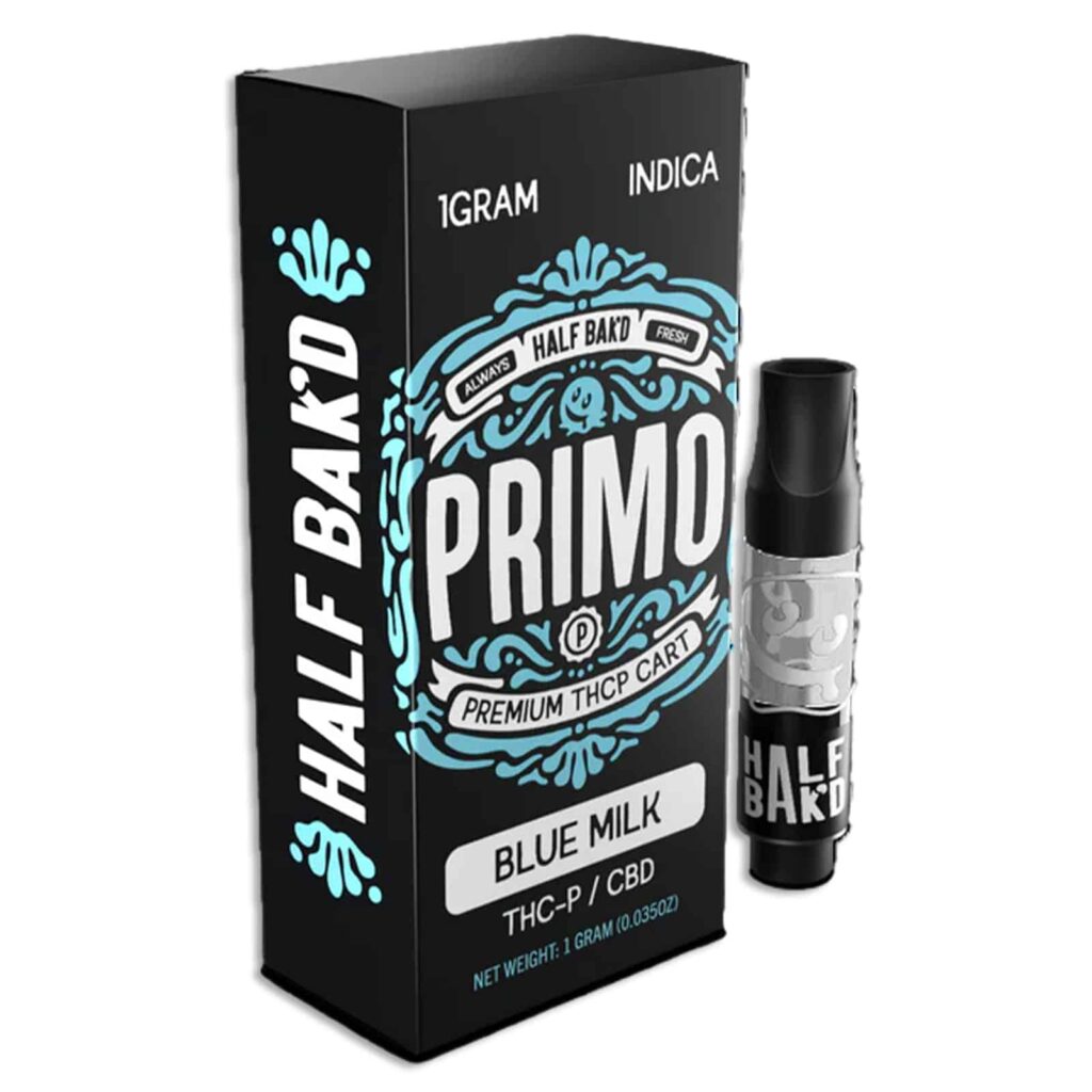 Half Bak’d Primo THCP Cartridge 1g Blue Milk