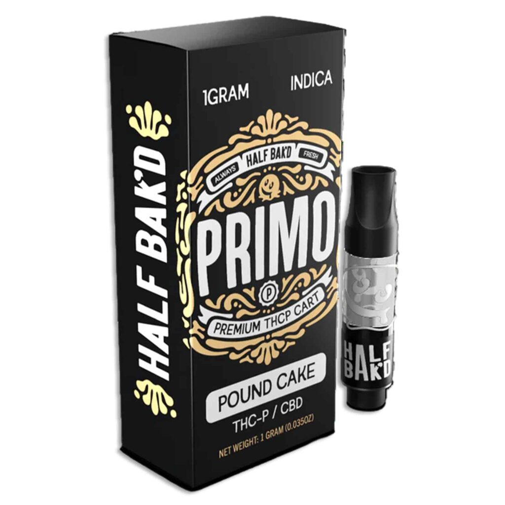 Half Bak’d Primo THCP Cartridge 1g Pound Cake