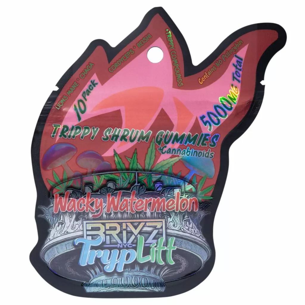 BRIXZ TrypLitt Nootropic Mushroom Gummies 10pc Wacky Watermelon