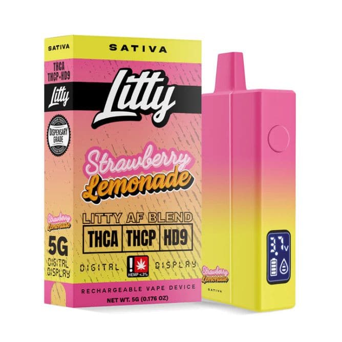 Litty AF Blend THCa Disposable Vape Pen 5g - Strawberry Lemonade