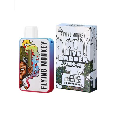flying monkey thca live badder disposable 2g fruity pebbles