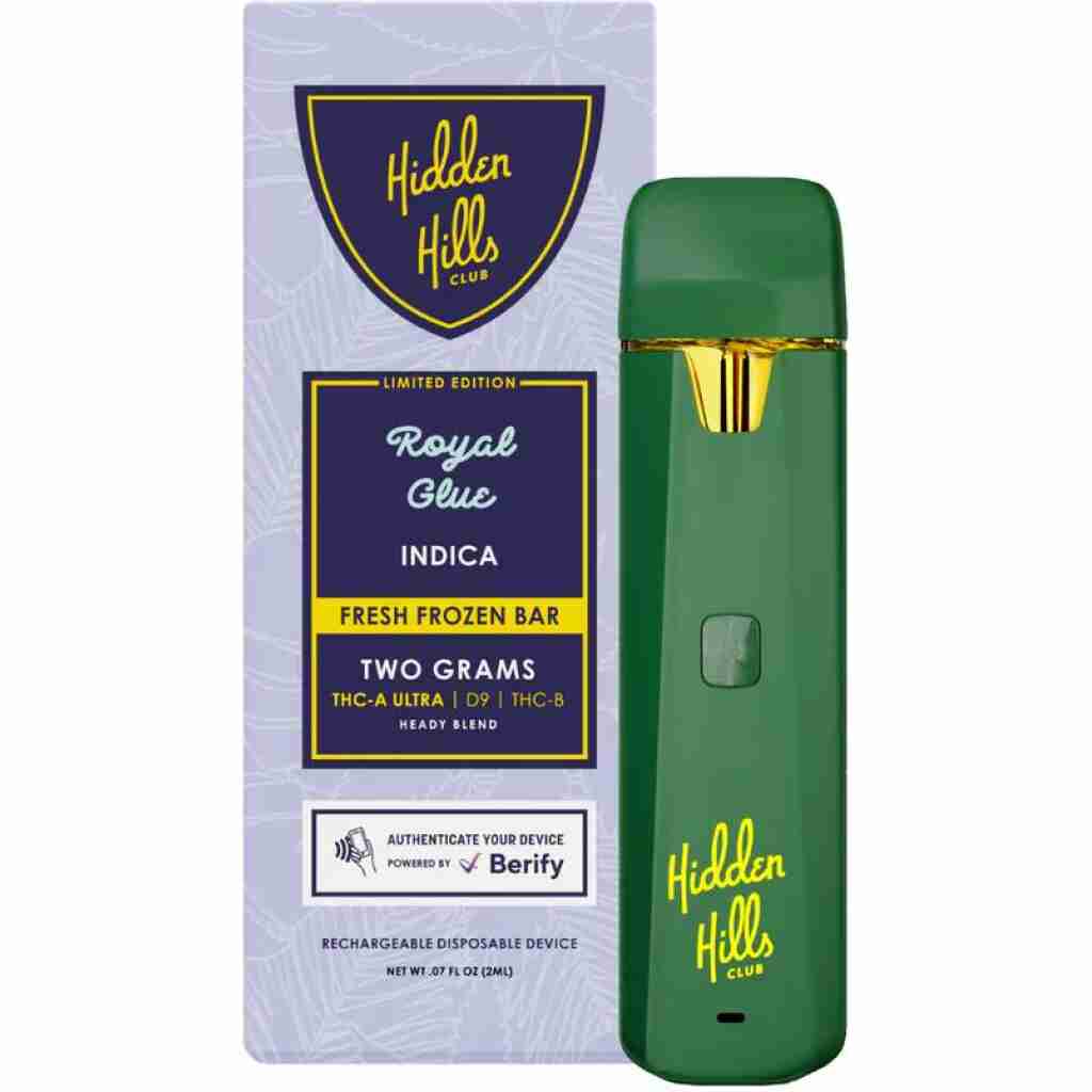 Hidden Hills Heady Blend THCa Ultra Disposables 2g Royal Glue