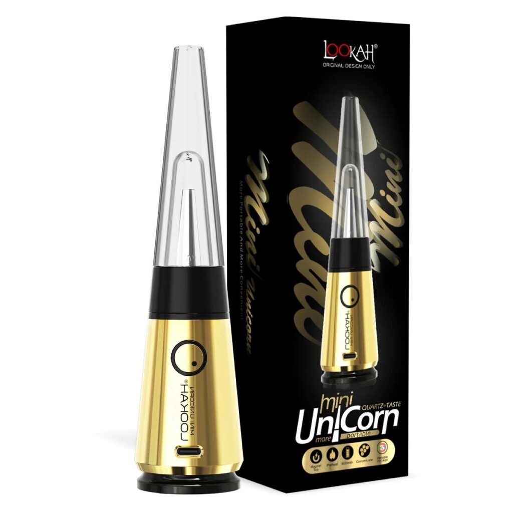 Lookah Unicorn Mini Electric Dab Rig Royal Gold