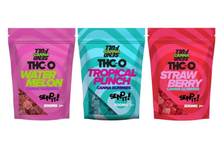 A collection of full send gummies kept with each other